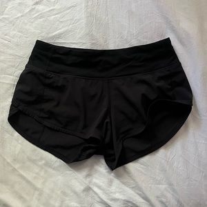 Black Lululemon speed up shorts